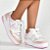 Via Marte - Tênis Branco FlatForm Rosa - Imagem 1