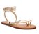 Schutz - Sandália Rasteira Courtney Couro Dourada - Imagem 1
