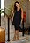 Perfect Way  - Vestido Trico Preto Com Decote - Imagem 3