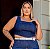 Blubetty - Cropped Corselet Jeans - Imagem 1