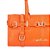 Luiza Barcelos - Bolsa Pequena em Couro Laranja Sunset Com Alças Alongadas e Fivela Dourada - Imagem 4