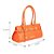 Luiza Barcelos - Bolsa Pequena em Couro Laranja Sunset Com Alças Alongadas e Fivela Dourada - Imagem 5
