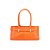 Luiza Barcelos - Bolsa Pequena em Couro Laranja Sunset Com Alças Alongadas e Fivela Dourada - Imagem 3