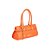 Luiza Barcelos - Bolsa Pequena em Couro Laranja Sunset Com Alças Alongadas e Fivela Dourada - Imagem 2