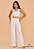 Perfect Way - Calça Pantalona em Crepe Off White - Imagem 1
