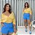 Rosa Branca - Short Linho Azul Cobalto - Imagem 2