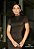 Perfect Way - Vestido Midi Gola Alta Drapeado Preto c/ Dourado - Imagem 4