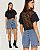 Onça Preta - Cropped T-Shirt Det Rendas - Imagem 1
