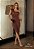 Perfect Way - Vestido Curto Assimetrico Marrom - Imagem 1