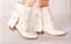 Santa Moça - Bota Lapela Off White / Caramelo - Imagem 1