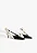 Schutz - Scarpin Lior Bow Mid Couro Preto e Branco - Imagem 2