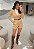 Perfect Way - Conjunto Macacão Curto Feminino Bege C/ Off White - Imagem 2