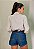 Perfect Way - Short Jeans Feminino C/ Recortes Azul - Imagem 2