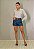 Perfect Way - Short Jeans Feminino C/ Recortes Azul - Imagem 3