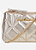 Luiza Barcelos - Bolsa Em Couro Dourado Dupla Tira - Imagem 3