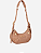 Luiza Barcelos - Bolsa Baguete Pequena Em Couro Bege - Imagem 2