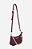 Luiza Barcelos - Bolsa Pequena Couro Vinho Alça Corrente - Imagem 4