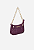 Luiza Barcelos - Bolsa Pequena Couro Vinho Alça Corrente - Imagem 3