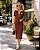 Perfect Way - Vestido Midi Cacau C/ Bege - Imagem 1