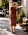 Perfect Way - Vestido Midi Cacau C/ Bege - Imagem 4