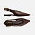 Arezzo - Sapatilha Marrom Couro Slingback Bico Fino Fivela - Imagem 2