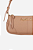 Luiza Barcelos - Bolsa Baguete Em Couro Bege Pequena - Imagem 4