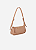 Luiza Barcelos - Bolsa Baguete Em Couro Bege Pequena - Imagem 2