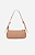 Luiza Barcelos - Bolsa Baguete Em Couro Bege Pequena - Imagem 3