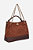 Luiza Barcelos - Bolsa Hobo Grande Em Couro Marrom E Camurça - Imagem 3