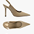 Arezzo - Scarpin Cinza Couro Salto Fino Slingback - Imagem 4