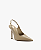 Arezzo - Scarpin Cinza Couro Salto Fino Slingback - Imagem 2