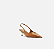 Arezzo - Scarpin Marrom Couro Salto Fino Fivela Slingback - Imagem 4