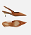 Arezzo - Scarpin Marrom Couro Salto Fino Fivela Slingback - Imagem 2
