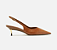 Arezzo - Scarpin Marrom Couro Salto Fino Fivela Slingback - Imagem 1