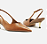 Arezzo - Scarpin Marrom Couro Salto Fino Fivela Slingback - Imagem 3