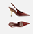 Arezzo - Scarpin Vermelho Couro Salto Fino Fivela Slingback - Imagem 3