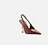 Arezzo - Scarpin Vermelho Couro Salto Fino Fivela Slingback - Imagem 2