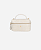 Luiza Barcelos - Bolsa Vanity Pequena Em Couro Croco Off White - Imagem 1