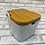 Saleiro de Porcelana Com Tampa Bambu 10X10 cm - Imagem 4