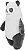 Almofada Formato Urso Panda Pelúcia 53cm - Imagem 2