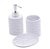 Conjunto 3Pcs P/Banheiro de Cerâmica Cannes Branco - Imagem 1