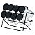 Porta Tempero 8Pcs Vidro e Metal Preto - Imagem 1