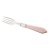 CJ 6 Garfos P/ Sobremesa de Aço Inox C/Cabo de Plástico Mother Pearl Rosa 20Cm - Imagem 1