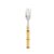 Conjunto 6 Garfos de Sobremesa de Aço Inox com Cabo de Plástico Bambu Natural 19cm - Imagem 1