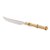 Conjunto 6 Facas de Churrasco de Aço Inox com Cabo de Plástico Bambu Natural 22cm - Imagem 1