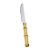 Conjunto 6 Facas para Mesa de Aço Inox com Cabo de Plástico Bambu Natural 22cm - Imagem 1