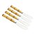 Conjunto 4 Espátulas de Aço Inox com Cabo de Plástico Bambu Natural Luxo 16cm - Imagem 1