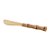 Conjunto 6 Espátulas de Aço Inox Com Cabo em Plástico Bambu Dourado 16cm - Imagem 1