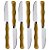 Conjunto 6 Facas para Mesa de Aço Inox com Cabo de Plástico Bambu Basic 21,5cm - Imagem 1