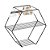 Prateleira Nicho Decoração Organizador Hexagonal Black 37 Cm - Imagem 2